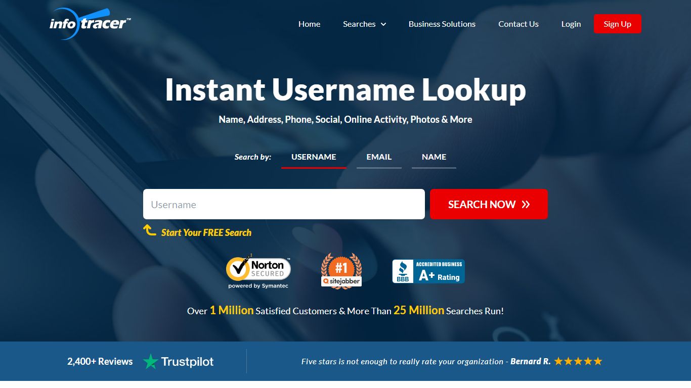 Free Username Search | Reverse Username Lookup | InfoTracer